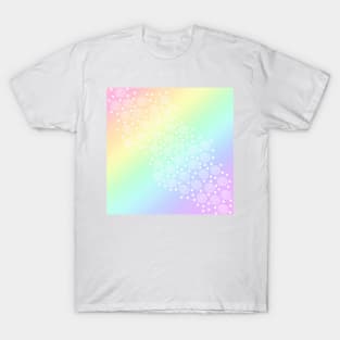 Pastel Rainbow Gradient with Circles and Dots T-Shirt